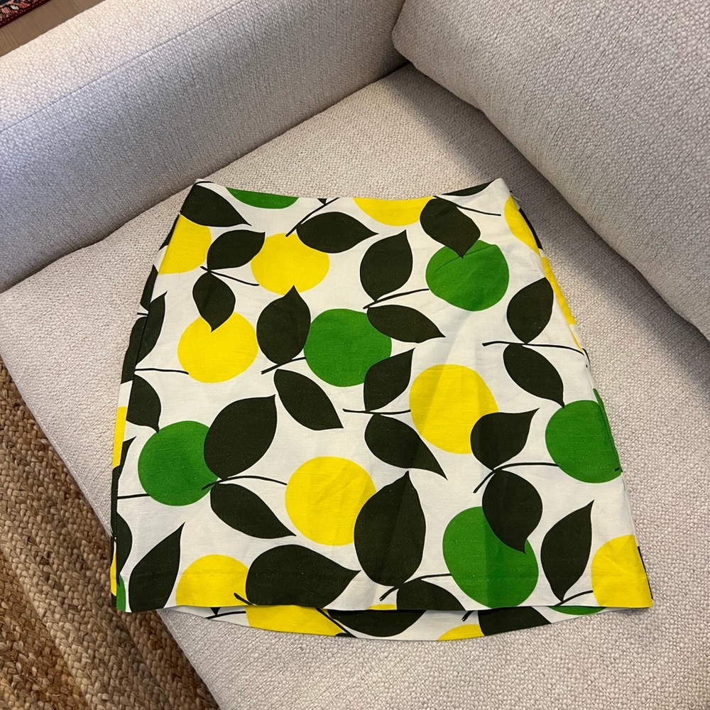 Corey Lynn Calter linen lemon/lime mini skirt